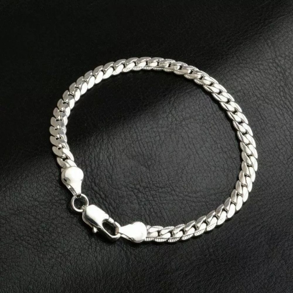 COPY - NEW S925 Sterling Silver Bracelet 5MM Snak… - Picture 1 of 8